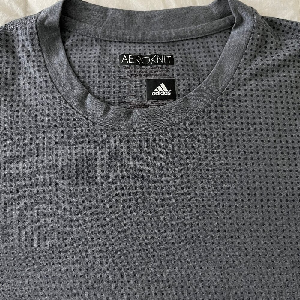 Adidas Aeroknit Grey Climacool Work Out Grey Shirt Size Large Like New